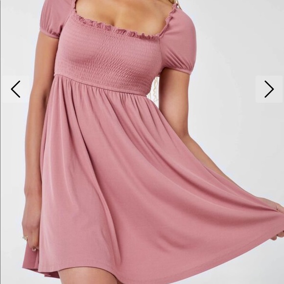 Puff sleeve mini dress - Picture 1 of 2